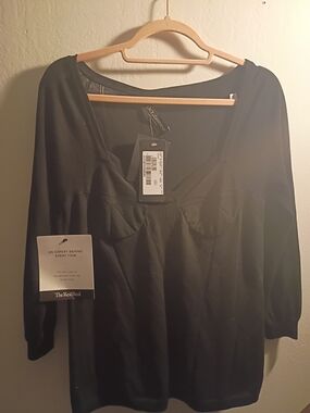 Dolce & Gabbana Black Scoop-Neck Fitted Top